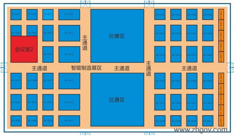 2016“互聯(lián)網(wǎng)+”博覽會(huì)展覽館：四號展覽館（智能制造展區(qū)、比賽區(qū)）