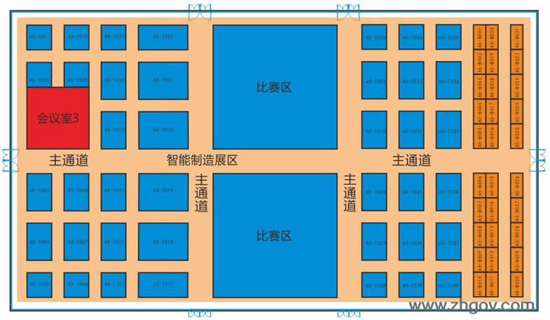 2016“互聯(lián)網(wǎng)+”博覽會(huì)展覽館：五號展覽館（比賽區(qū)、智能制造展區(qū)）